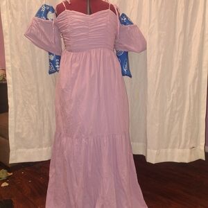 Purple Ruched Tiered Maxi Dress